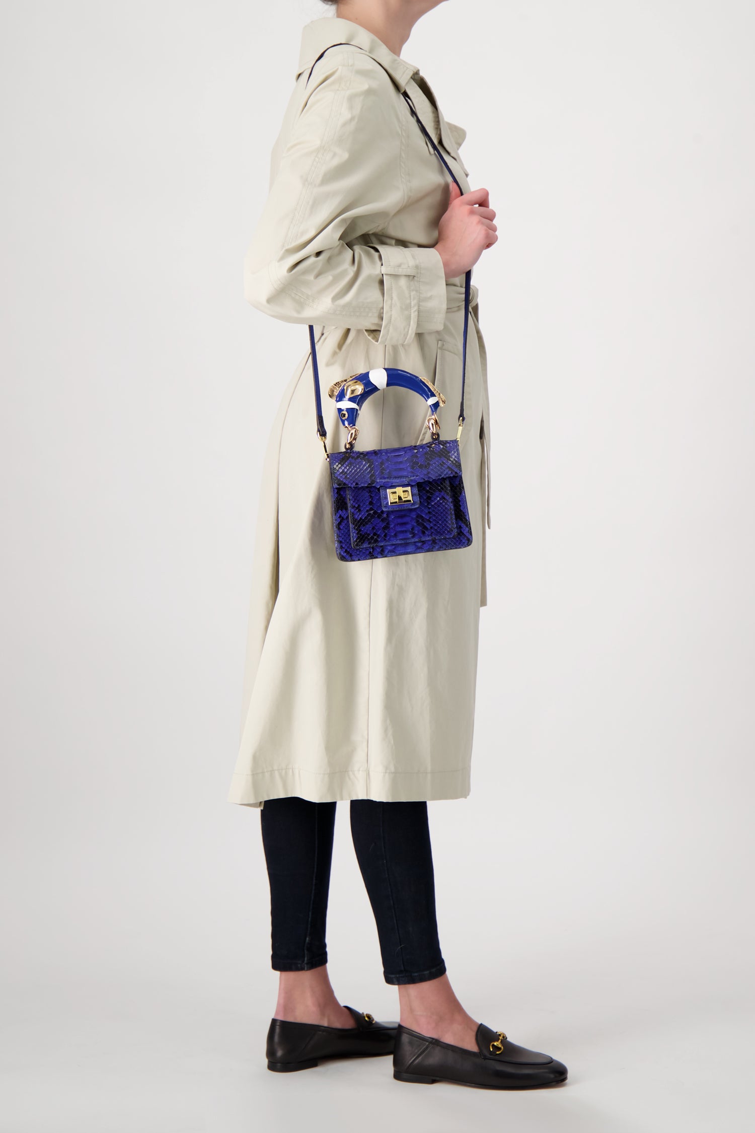 Krenoir Blue Cobalt Fish Mini Kandie Handbag for Women - Stylish Crossbody Purse for Party, Date Night & Everyday Use