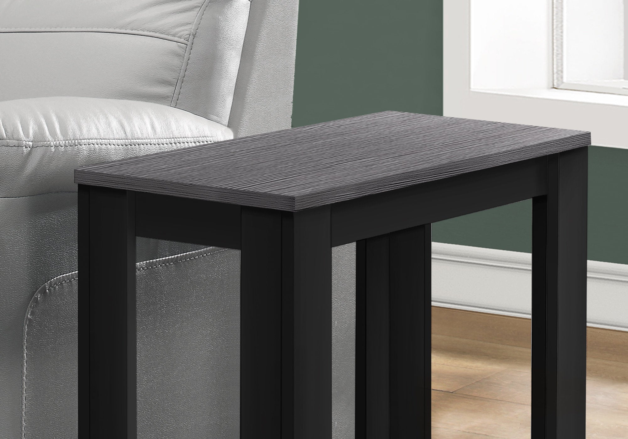 Modern Accent Table with Black or Grey Top - Stylish Side Table for Living Room, Bedroom, or Office Decor