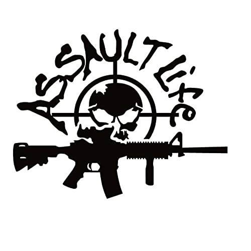 Assault Life Rifle Window Decal Sticker - Small White Waterfowl Hunting Decal for Trucks & Cars - Perfect for Hunting Enthusiasts & Outdoor Lovers