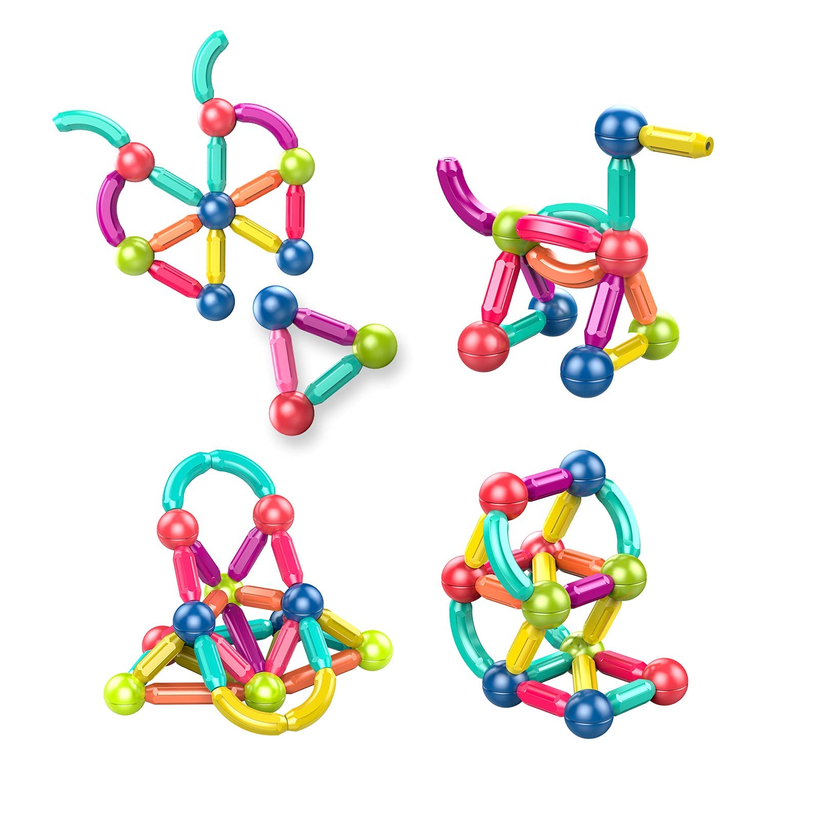 **Magnetic Building Blocks Set for Kids - 25pcs STEM Educational Toys for Boys & Girls Ages 1-5, Toddler Learning Toys with Magnetic Balls & Rods - Perfect for Creative Play, Classroom Activities & Birthday Gifts**