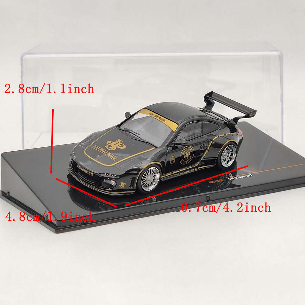 1/43 Scale IXO Porsche 911 (997) JPS John Player Special #23 Black Diecast Model Car - Old & New Collector's Edition - Perfect for Display, Gifts & Racing Enthusiasts