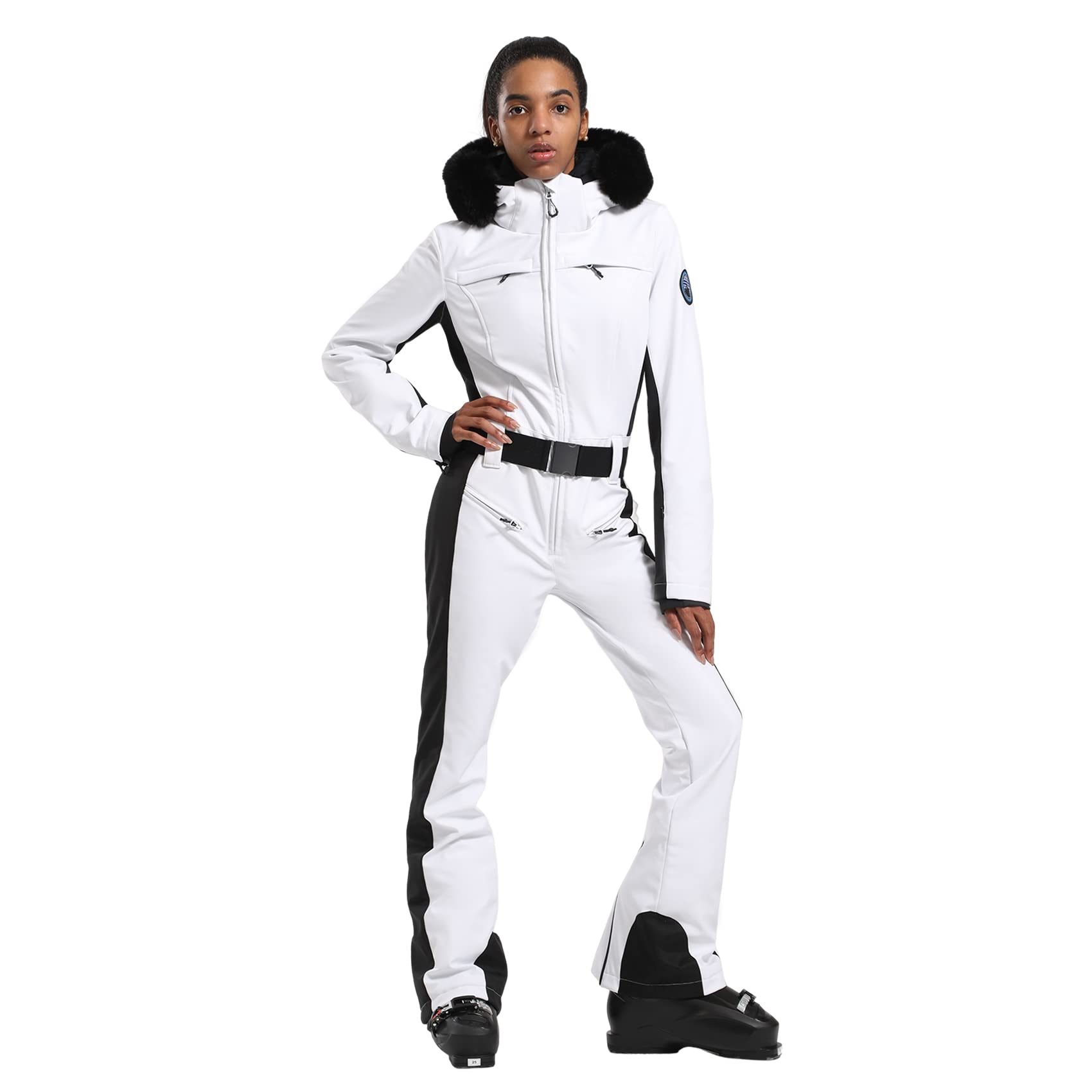 IMPHUT Women's Waterproof Windproof Insulated One Piece Ski Suit - Winter Snowsuit for Skiing, Snowboarding & Outdoor Sports - Perfect for Cold Weather Adventures