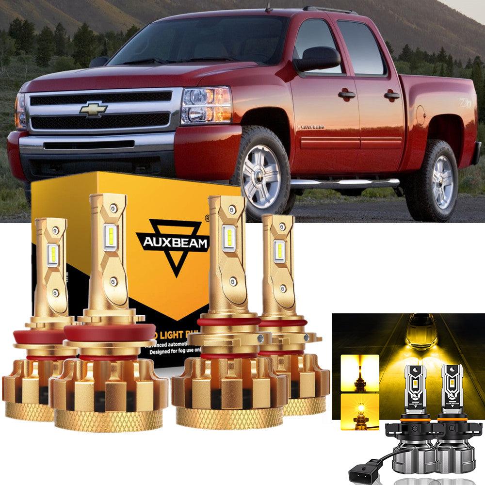 2007-2015 Chevrolet Silverado 1500 LED Headlight Bulbs - 14000LM High/Low Beam Canbus Ready - Automotive Grade H13 9008 Bulb Replacement - Perfect for Night Driving & Off-Road Adventures