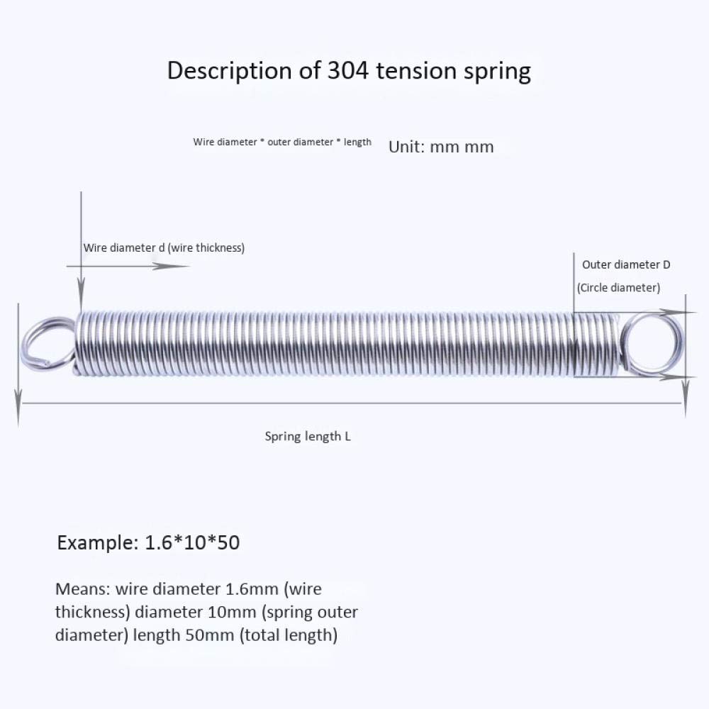 304 Stainless Steel Tension Spring - 1.820
