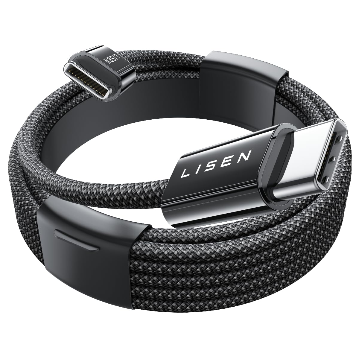 LISEN 240W USB C to USB C Fast Charging Cable - 3.3FT PD Compatible for iPad Pro/Air/Mini, iPhone 16 Series, Google Pixel, Samsung Galaxy S24 Ultra - High Speed Data Sync & Fast Charging (Black) - Perfect for Home, Office & Travel