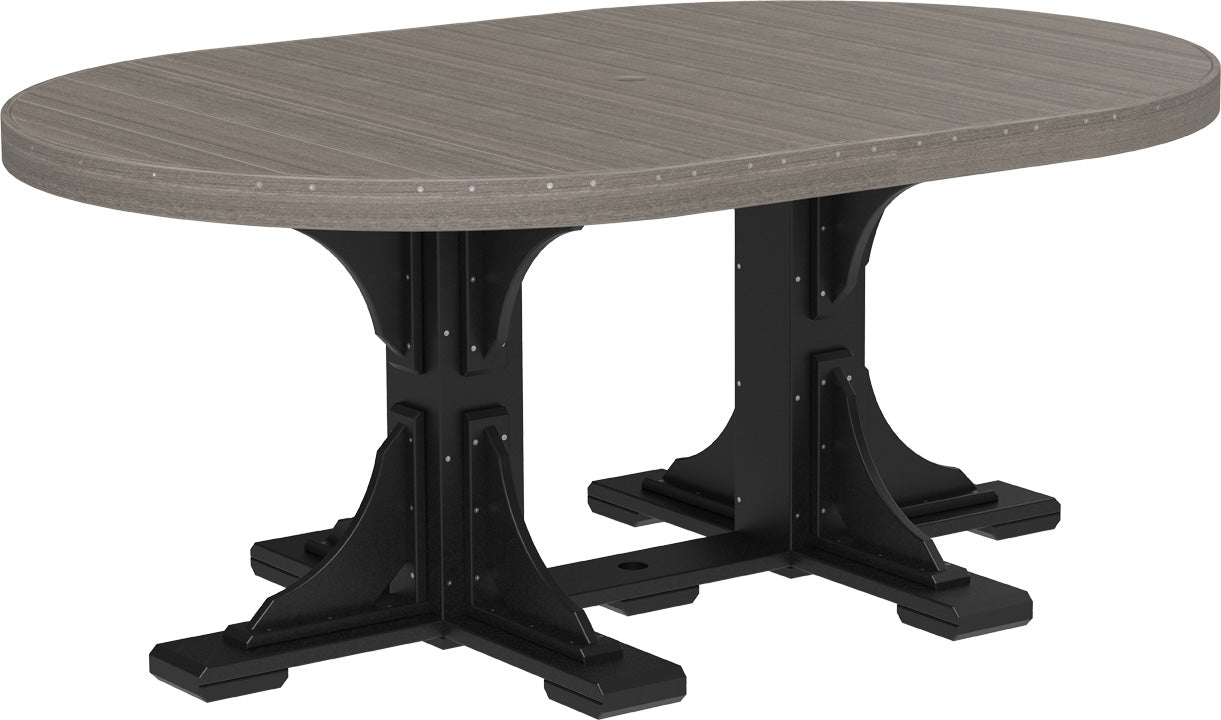 LuxCraft 4' x 6' Oval Dining Table Set for 6 - Modern Kitchen & Dining Room Furniture - Perfect for Family Gatherings, Dinner Parties & Small Spaces