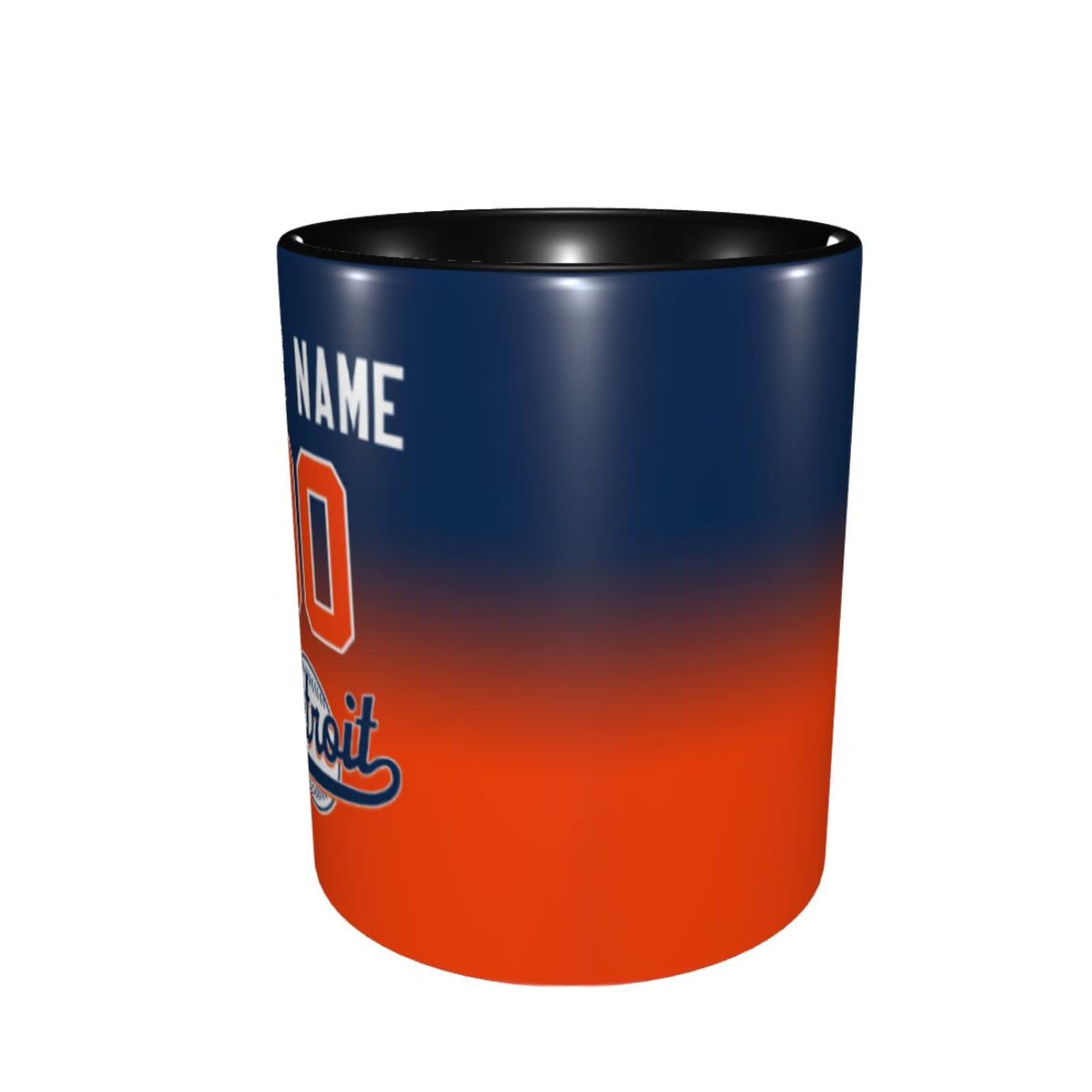 Personalized Baseball Coffee Mug - Custom Ceramic Cup with Handle, Team Colors & Name/Number - Great Gift for Baseball Fans, Men & Women - Perfect for Home, Office & Game Day Use