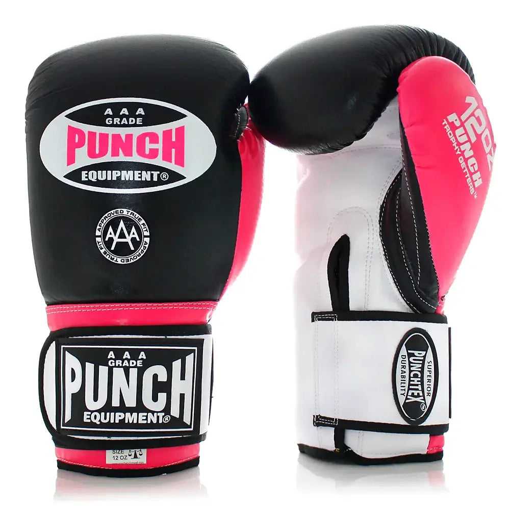 TROPHY GETTERS® Professional Boxing Gloves for Training & Competition - Premium Leather MMA Sparring Gloves for Men & Women - Ideal for Boxing Gyms, Home Workouts, and Martial Arts Training