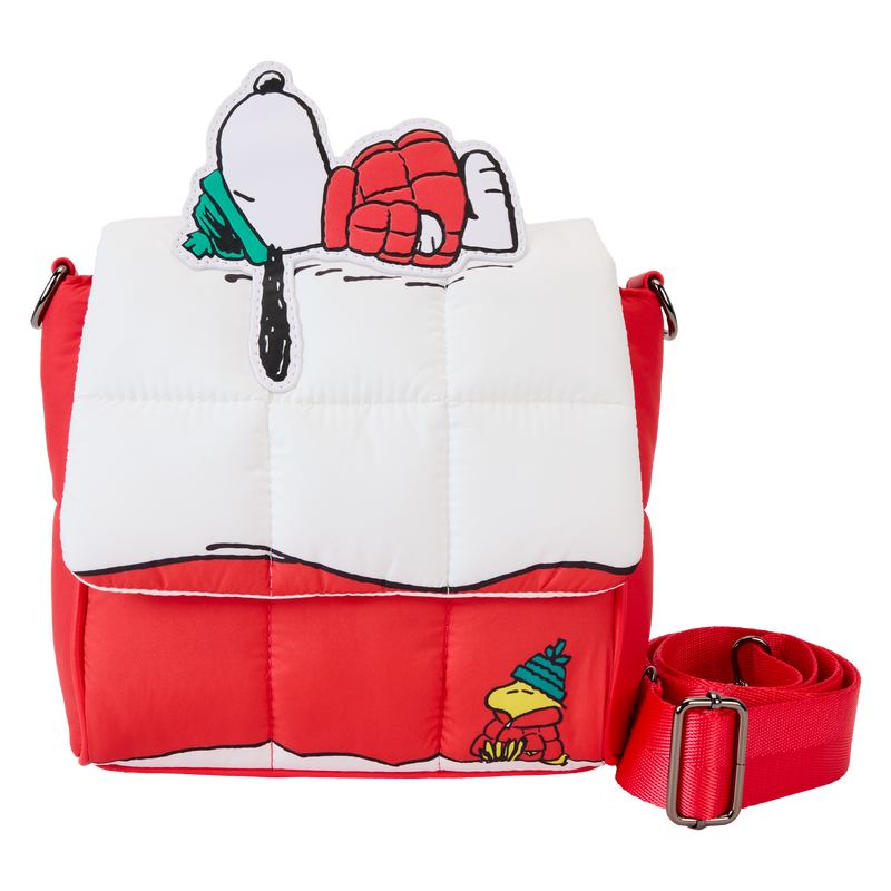 Loungefly Peanuts Snoopy & Woodstock Snow Day Mini Backpack Crossbody Bag - Cute Cartoon Character Purse for Women, Girls | Perfect for School, Travel, and Daily Use