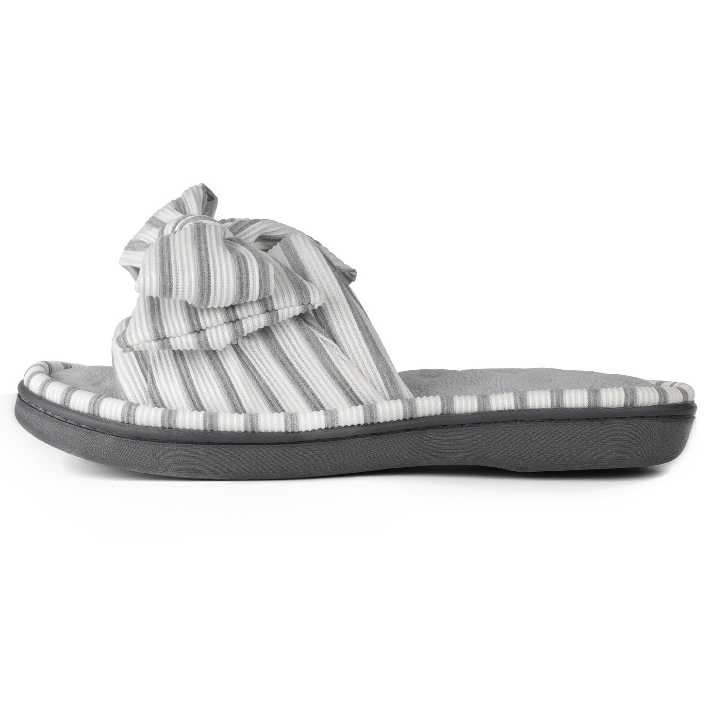 Women's Coral Band Slide Sandals with Oversized Bow - Comfortable Summer Beach Flip Flops for Vacation, Poolside & Casual Outings
