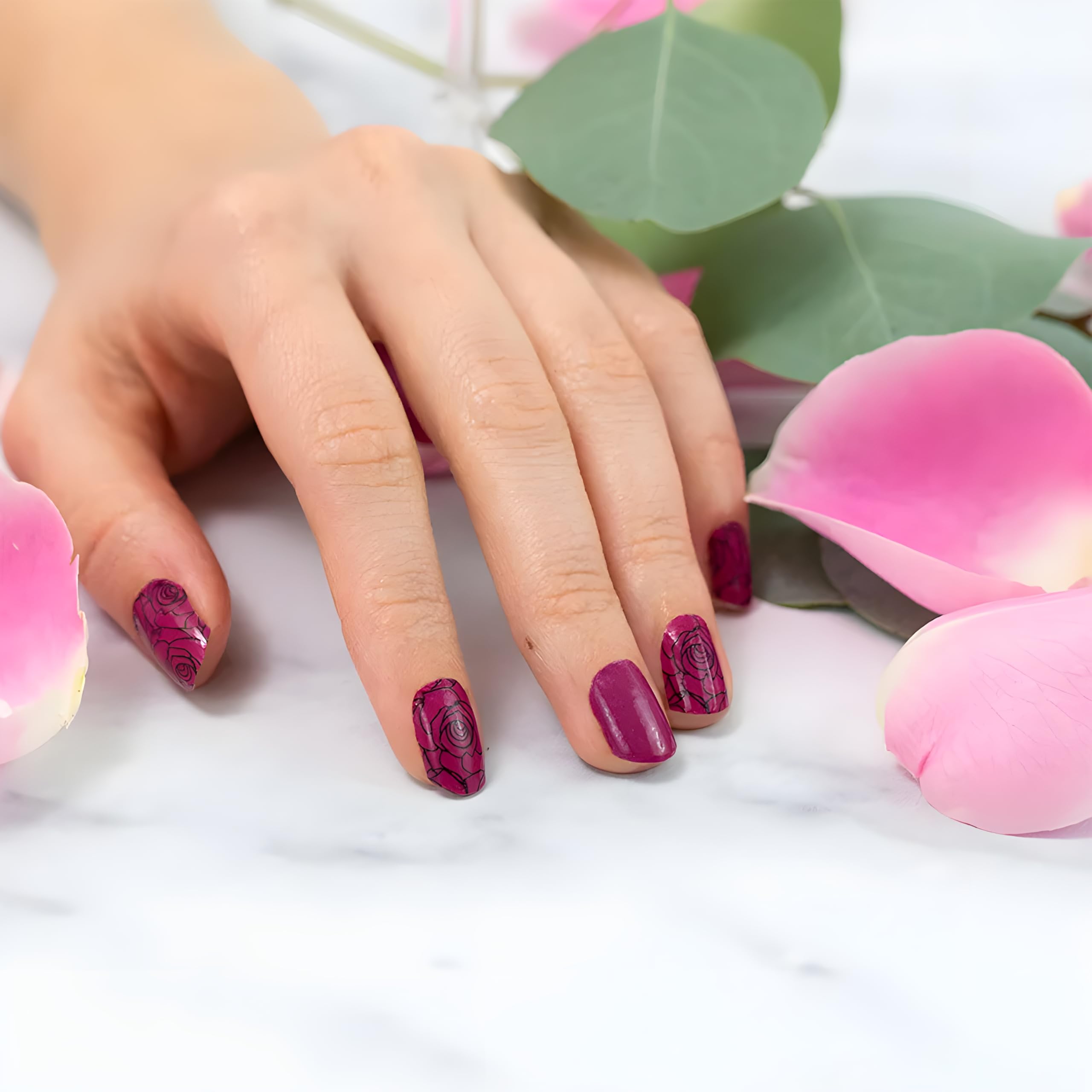 Color Street Real Nail Polish Strips - Rose Gold Glitter Nail Art Stickers for Women | Easy DIY Manicure at Home, Perfect for Parties & Special Occasions