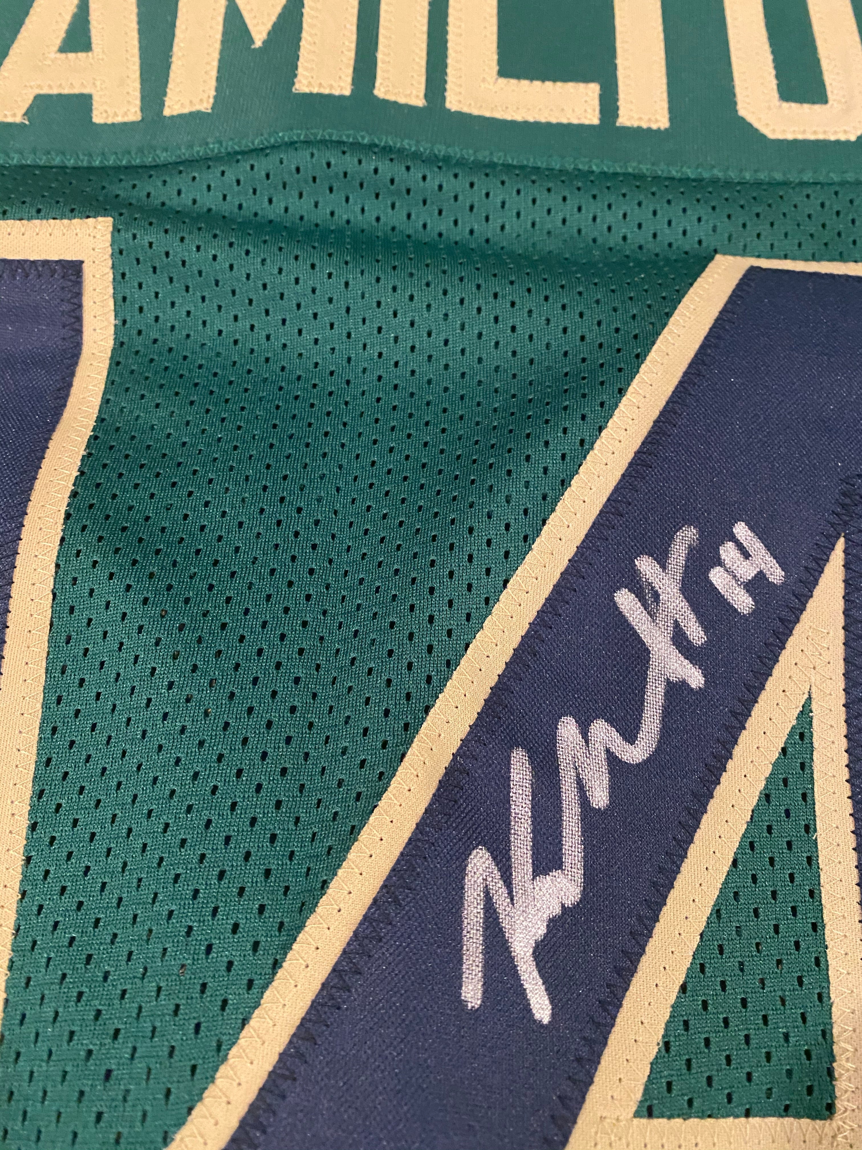 Kyle Hamilton Autographed Notre Dame Fighting Irish Green Football Jersey - Authentic Signed Collectible for Fans & Memorabilia Enthusiasts - Perfect for Display, Gifting, and Game Day Spirit