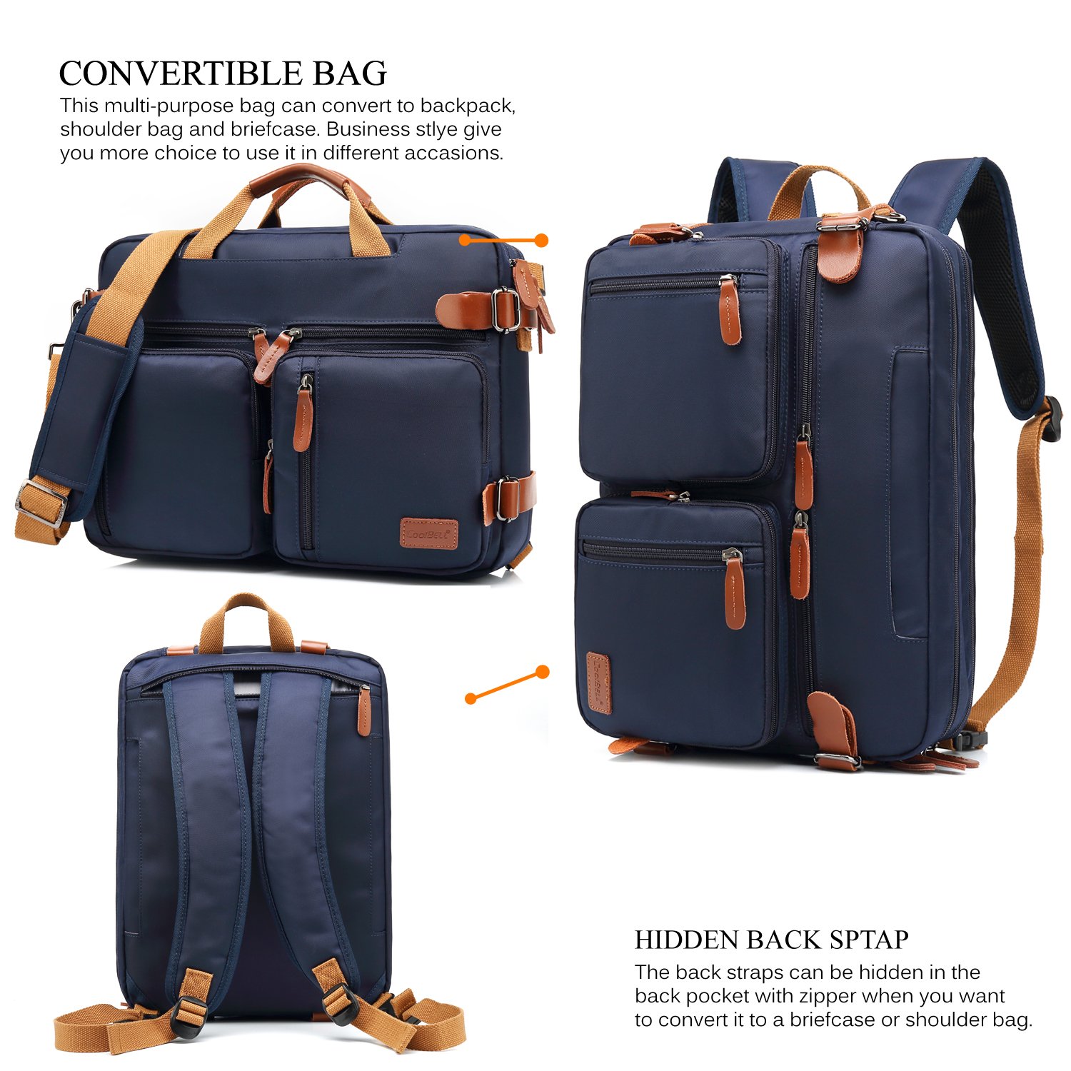 Durable Waterproof Laptop Backpack - 15