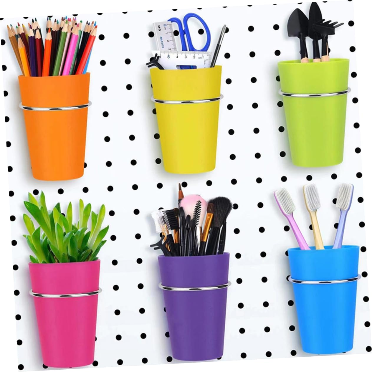 12-Piece Pegboard Hooks Set - Heavy Duty Iron Hooks for Organizing Cups, Bins & Jars - Perfect for Craft Rooms, Garages & Home Organization (Black)