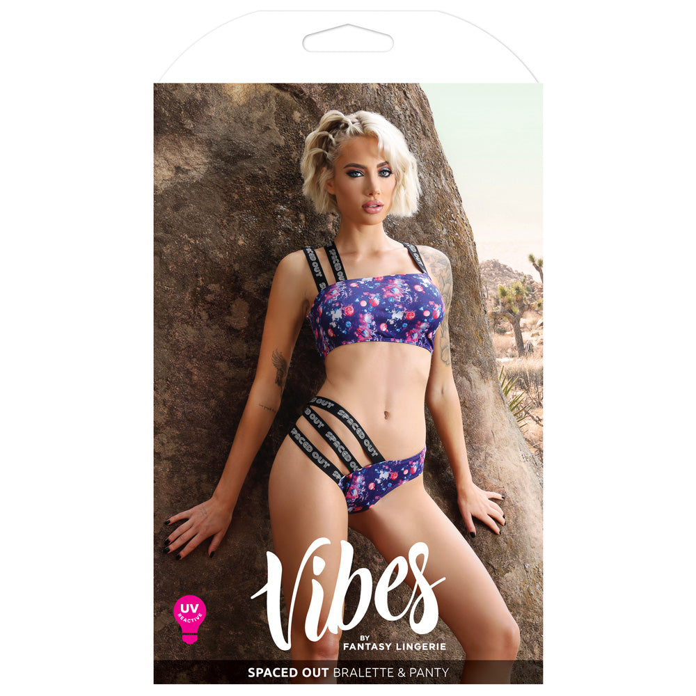 Fantasy Lingerie Set - Strappy Bralette & Panty for Women | Sexy Space-Themed Underwear | Perfect for Valentine's Day, Boudoir Photography & Romantic Nights