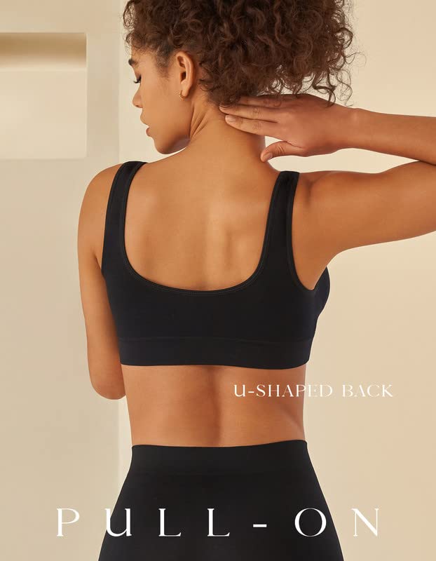 Best Women's Sports Bras 3 Pack - Seamless Stretchy Yoga Bras for Running, Gym & Workout - Comfortable Support for Active Women