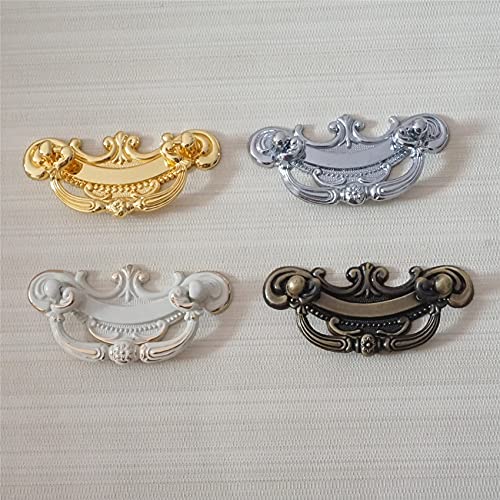 Ornate Silver Chrome Dresser Drawer Pulls - Kitchen & Cabinet Handles for Home Decor
