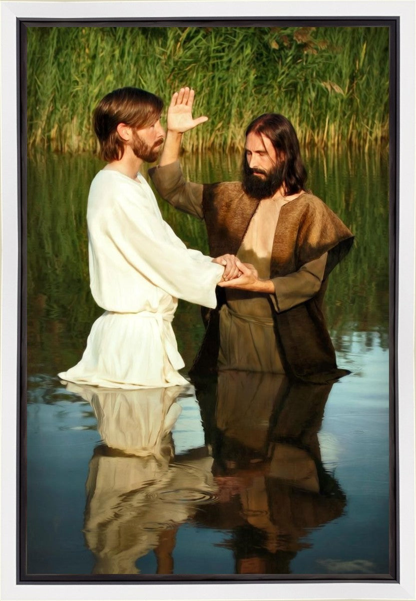 Behold The Lamb Of God Gallery Wrap Canvas - Religious Wall Art Decor for Home, Church & Office - Inspirational Christian Artwork for Living Room, Bedroom & Worship Spaces