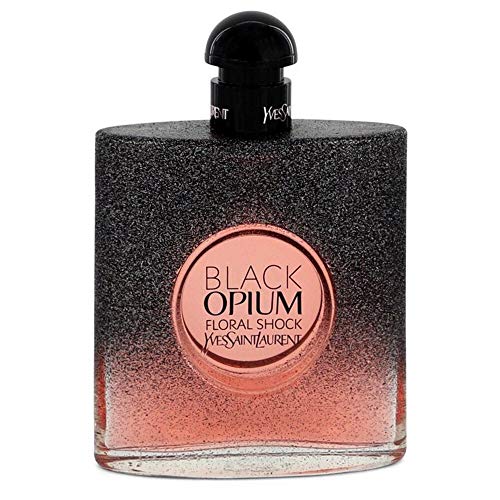 YSL Black Opium Floral Shock Women's Perfume Eau de Parfum Tester 3 oz / 90ml - Floral Vanilla Fragrance for Date Night & Special Occasions