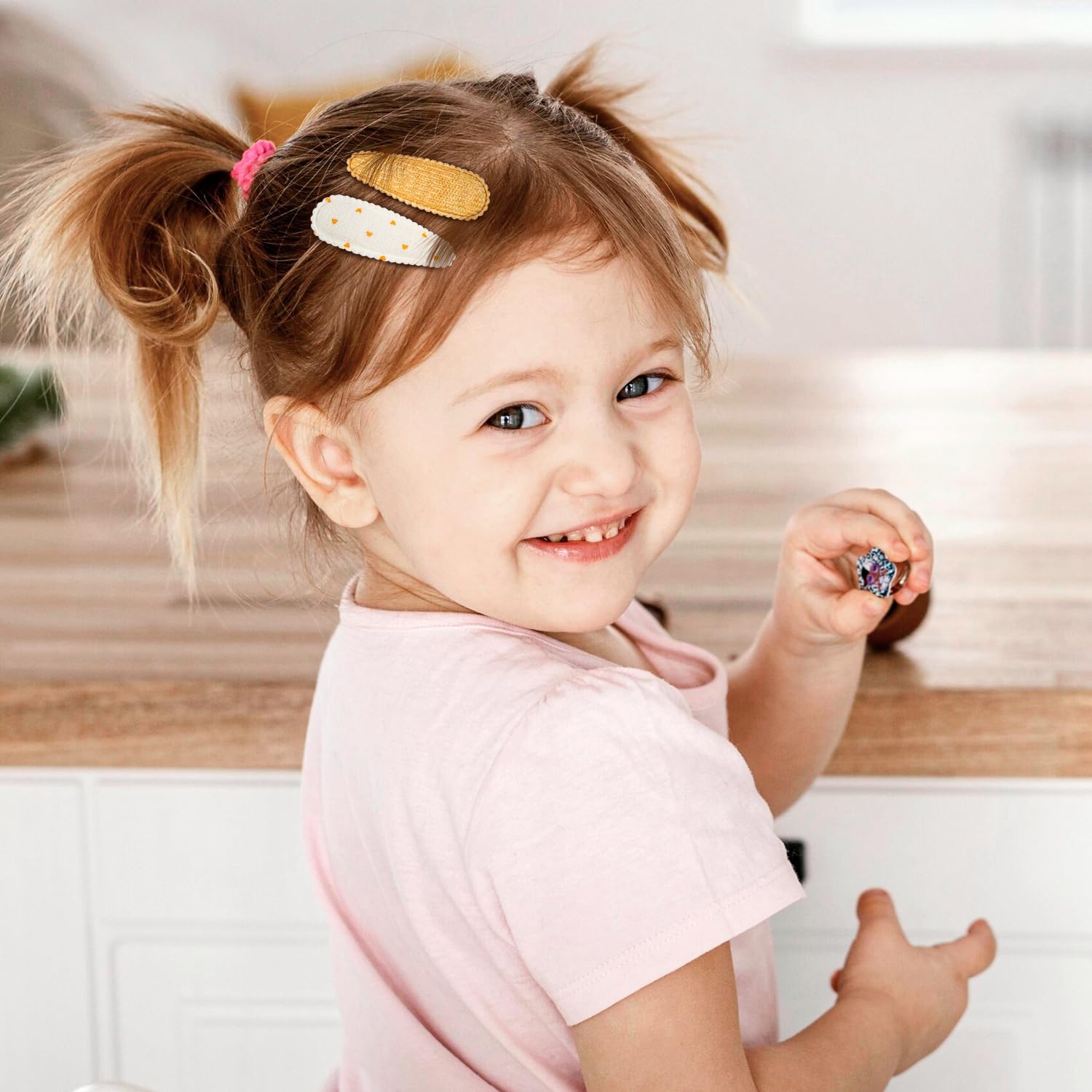40pcs Non-Slip Baby Hair Clips for Girls & Toddlers - Floral Snap Barrettes for Fine Hair (2.2 Inch, 40 Count) | Cute Hair Accessories for Infants & Kids | Perfect for Daily Use, Parties & Photo Shoots