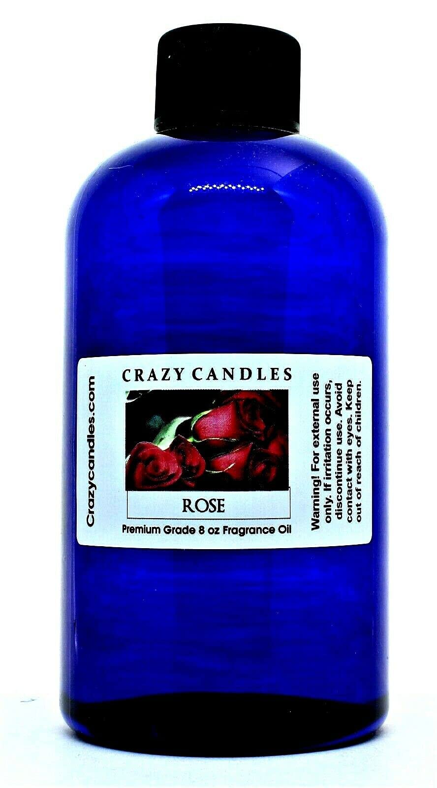Crazy Candles 8oz Rose Bottle - Premium Grade Scented Fragrance Oil (8 Fl Oz/237ml) for Aromatherapy, Home Decor & Gift Giving