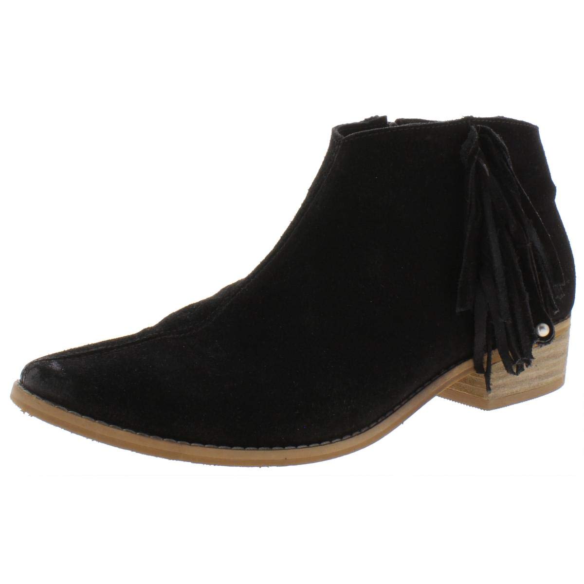 Naughty Monkey Women's Frenchy Suede Fringe Ankle Boots - Stylish & Comfortable Booties for Fall & Winter | Perfect for Casual Outfits, Date Nights & Office Wear