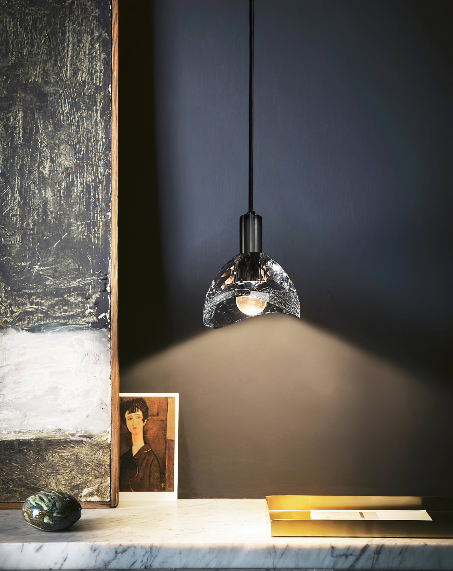 Nordic Crystal Pendant Light - Modern Glass Chandelier for Dining Room, Bedroom & Living Room Decor | Elegant Ceiling Lighting Fixture for Home & Office
