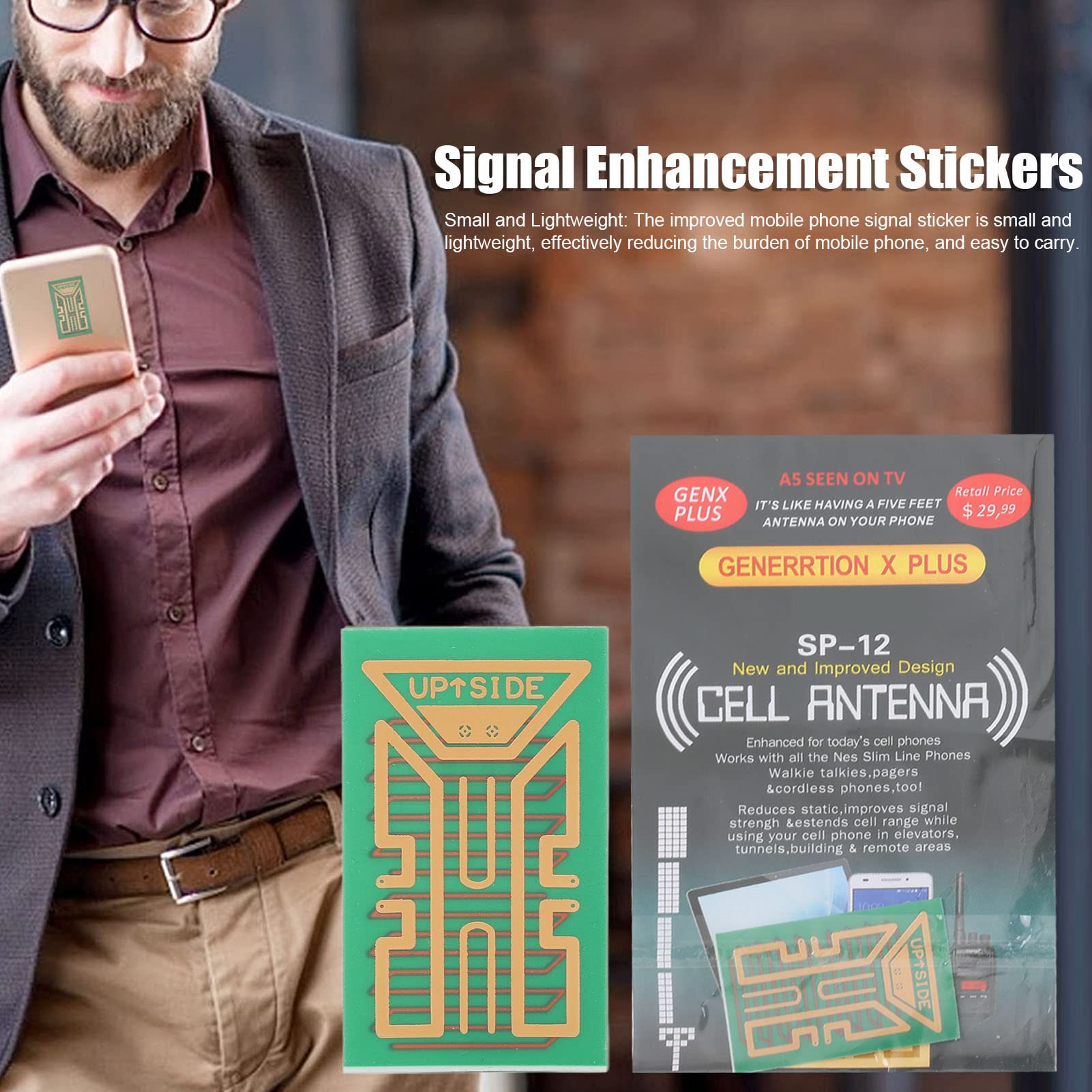 5Pcs Phone Signal Booster Stickers - Improve Mobile Reception for Elevators, Basements & Weak Signal Areas | Universal for iPhone, Android & Smartphones