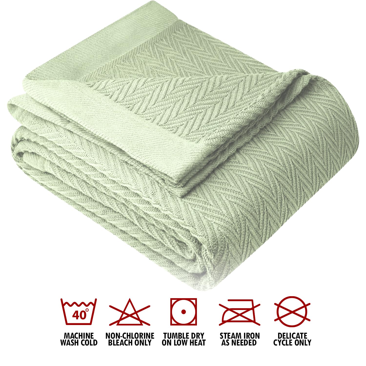 Infinitee Xclusives 100% Cotton Queen Size Blanket 90x90 Inches - Lightweight Thermal Soft Breathable All Season Cozy Bedding for Adults - Perfect for Home, Office, Travel & Gifts (Regal Green)