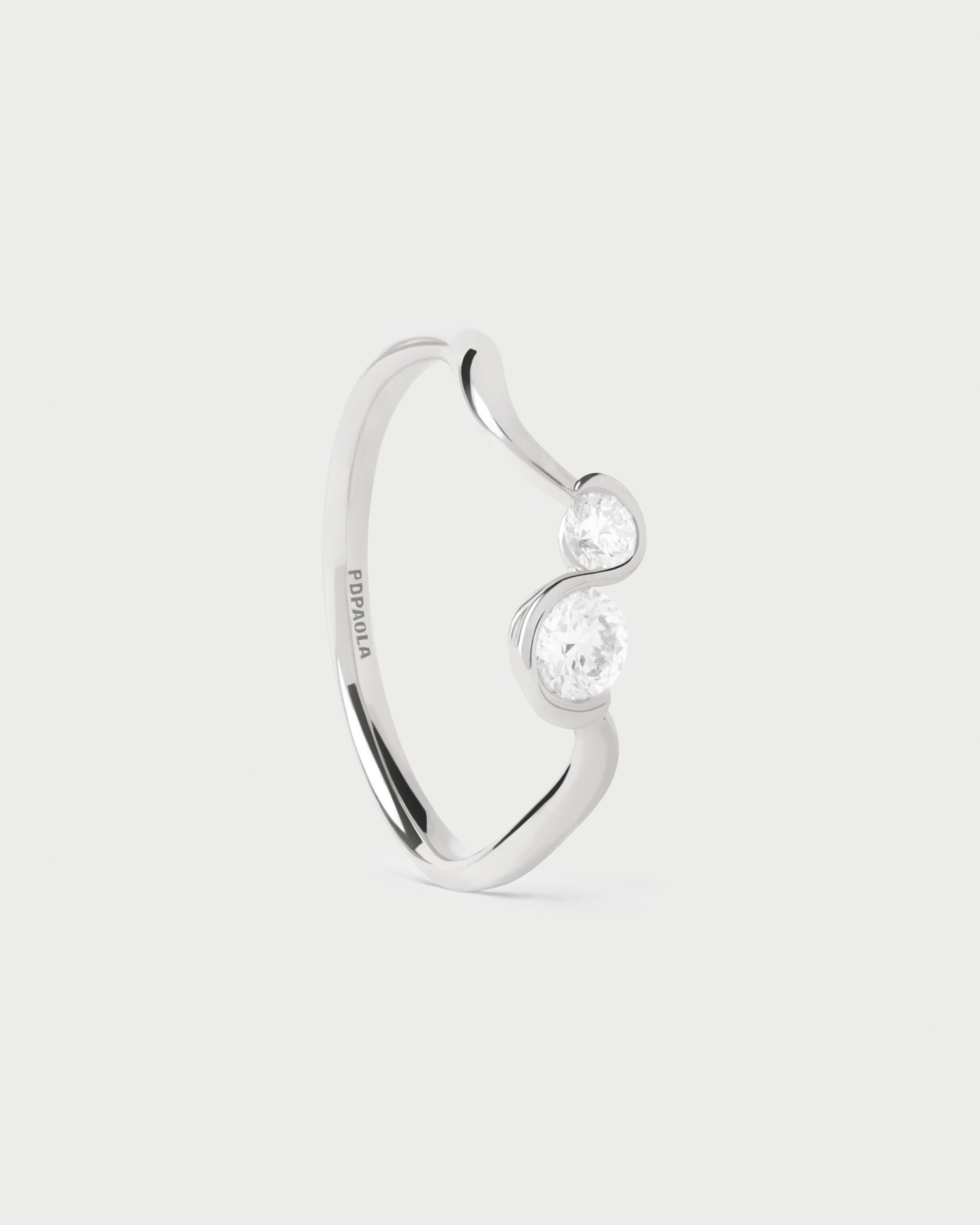 Dafne Diamond White Gold Ring for Women – Elegant Wedding, Engagement & Anniversary Jewelry Gift