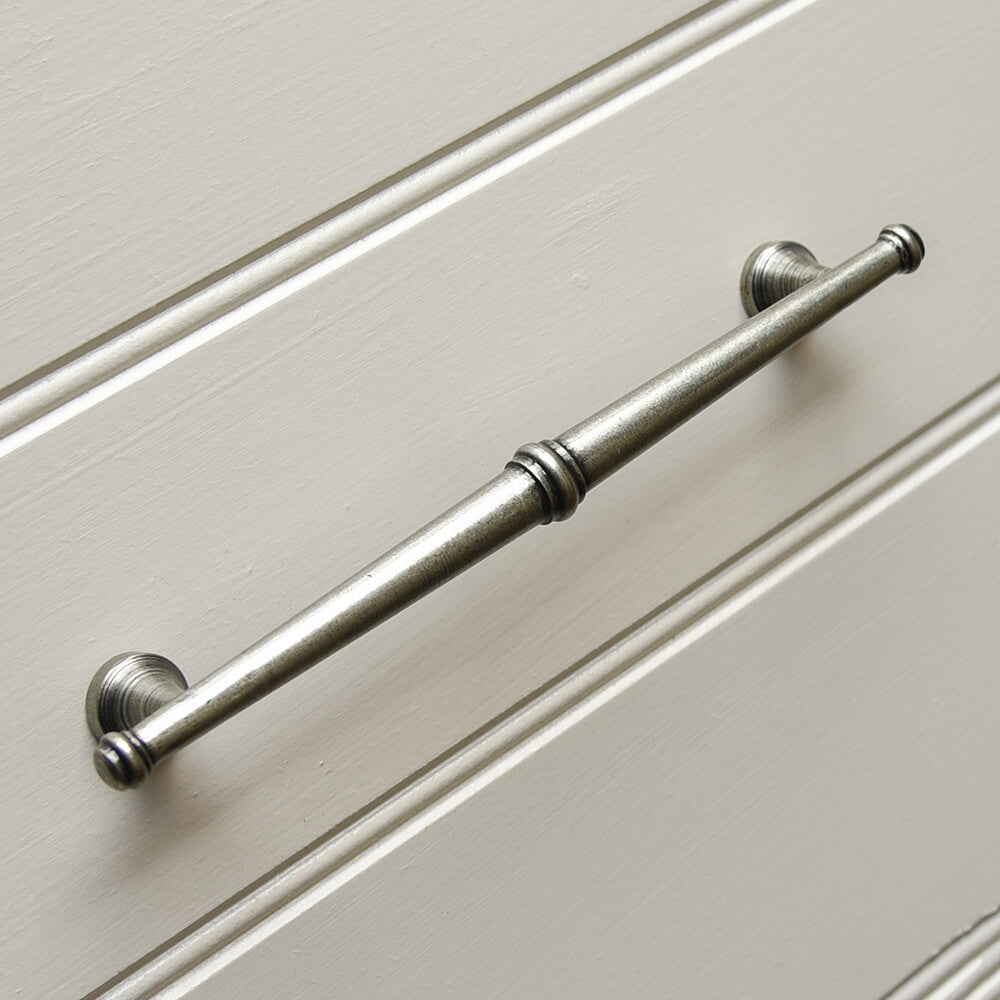 Antique Pewter Regency Style Cabinet Pull Handle - Vintage Drawer Knob for Kitchen, Bathroom & Furniture - Perfect for Home Renovation & DIY Projects