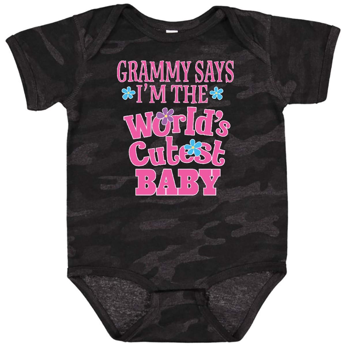 Inktastic Grammy Worlds Cutest Baby Bodysuit - Soft Cotton Infant Onesie for Newborns & Toddlers - Perfect for Family Photos, Baby Showers & Special Occasions