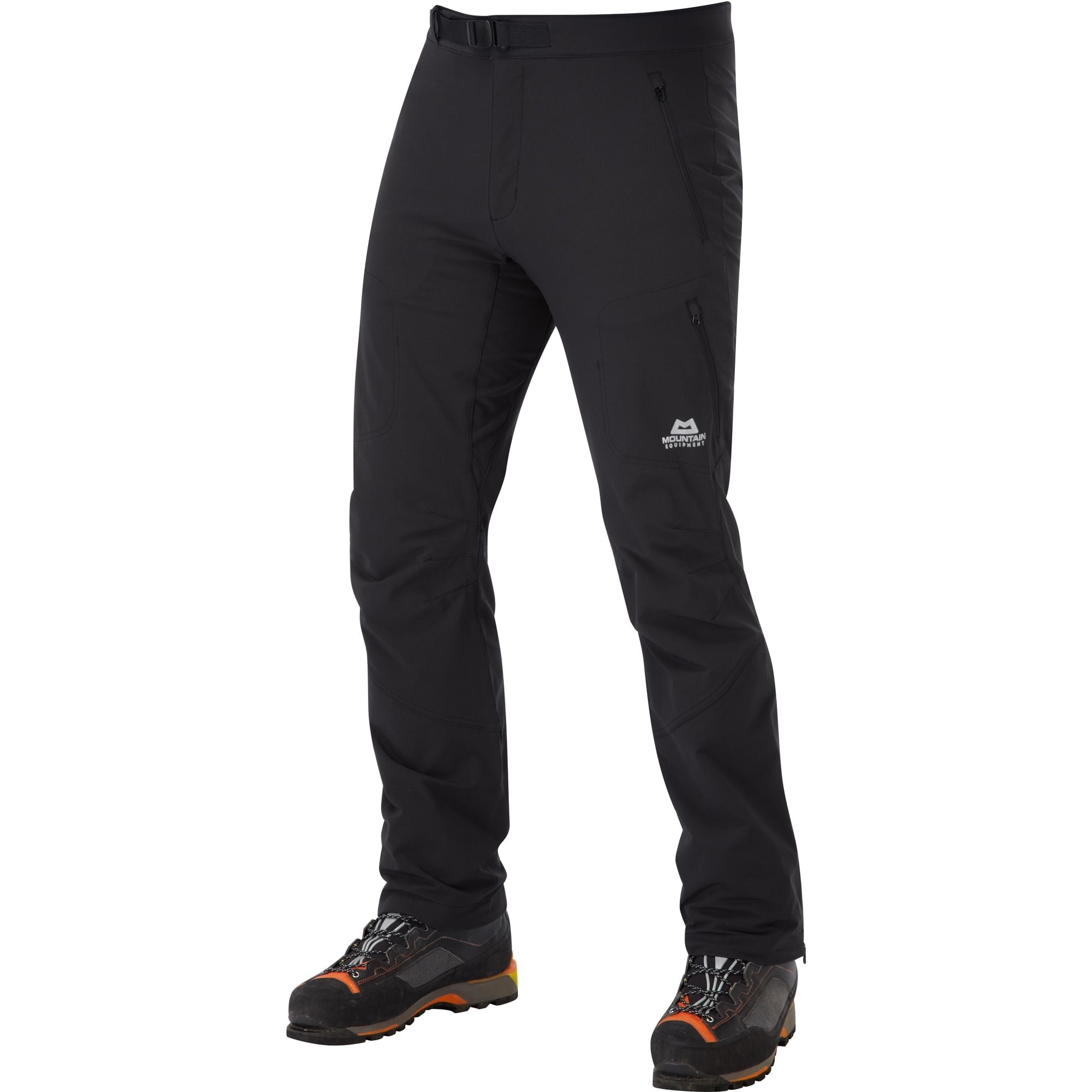 Men's Ibex Softshell Pants - Black, Size 38 Long Leg - Water-Resistant Hiking & Outdoor Adventure Pants for Cold Weather Activities