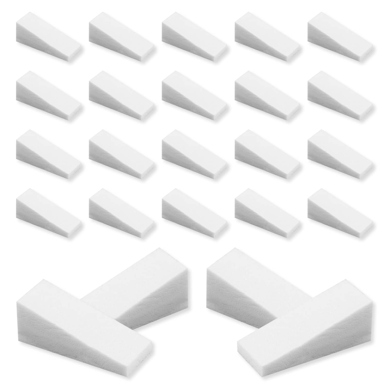 24 Pcs Nail Art Sponges - Triangle Makeup Wedges for Foundation Blending, Cosmetic Sponge Applicators - Perfect for Nail Polish, Makeup Application & Beauty Tools (Home Salon & Professional Use)