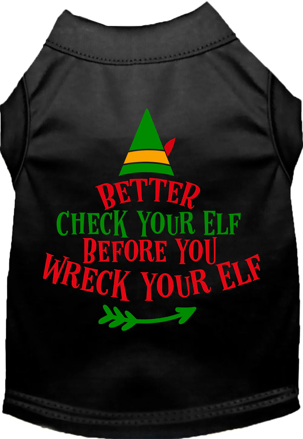 Check Your Elf Screen Print T-Shirt - Funny Christmas Graphic Tee in Multiple Colors - Perfect for Holiday Parties & Gifts