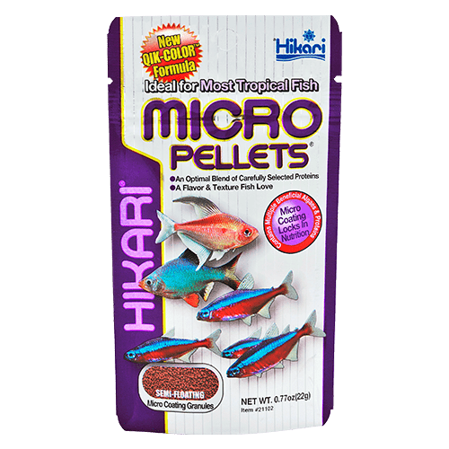 Hikari Tropical Micro Pellets - Premium Fish Food for Small Tropical Fish | Ideal for Betta, Guppy, Tetra & Other Small Species | Perfect for Daily Feeding & Aquarium Maintenance