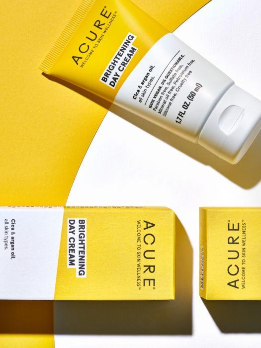 Acure Brightening Day Cream - Vitamin C & Argan Oil Facial Moisturizer for Glowing Skin | Day & Night Use for Hydration & Radiance | Perfect for Dry, Dull & Uneven Skin Tone