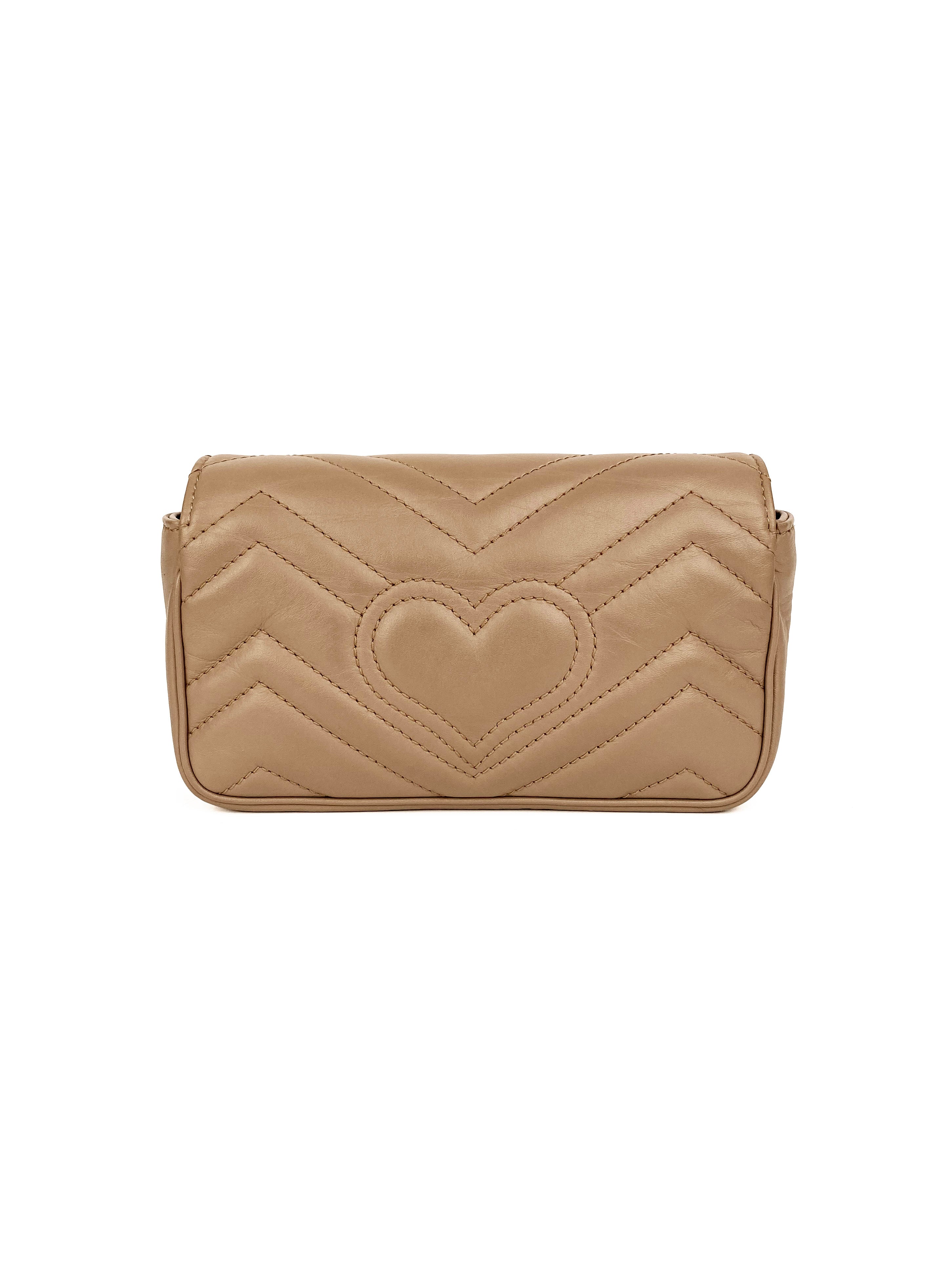 Gucci Dusty Pink Super Mini Marmont Crossbody Bag for Women | Luxury Leather Shoulder Purse | Perfect for Date Night, Parties & Everyday Use