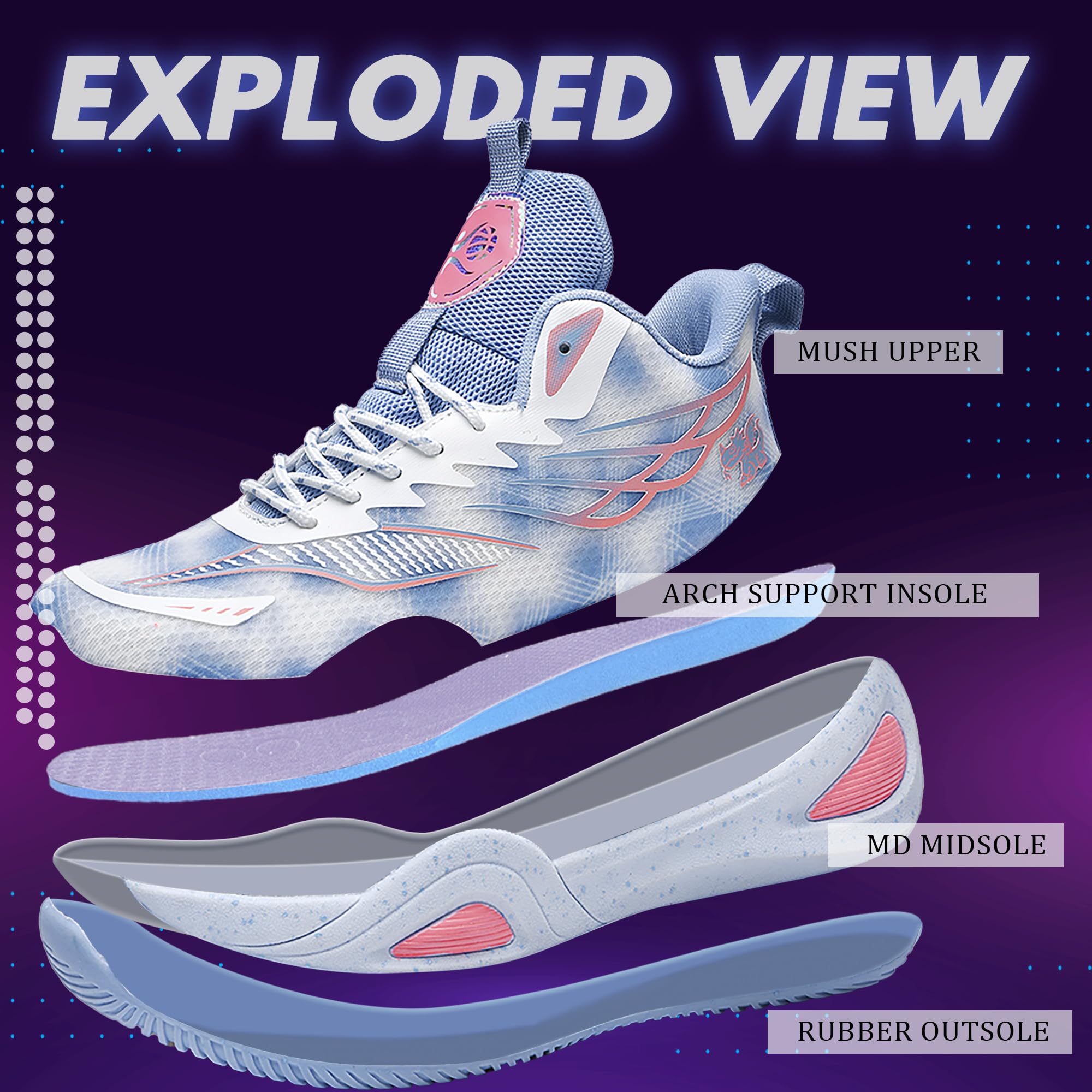**CJSPORX Unisex Basketball Shoes for Men & Women - Breathable, Non-Slip Outdoor Sneakers for Running, Training & Street Fashion**