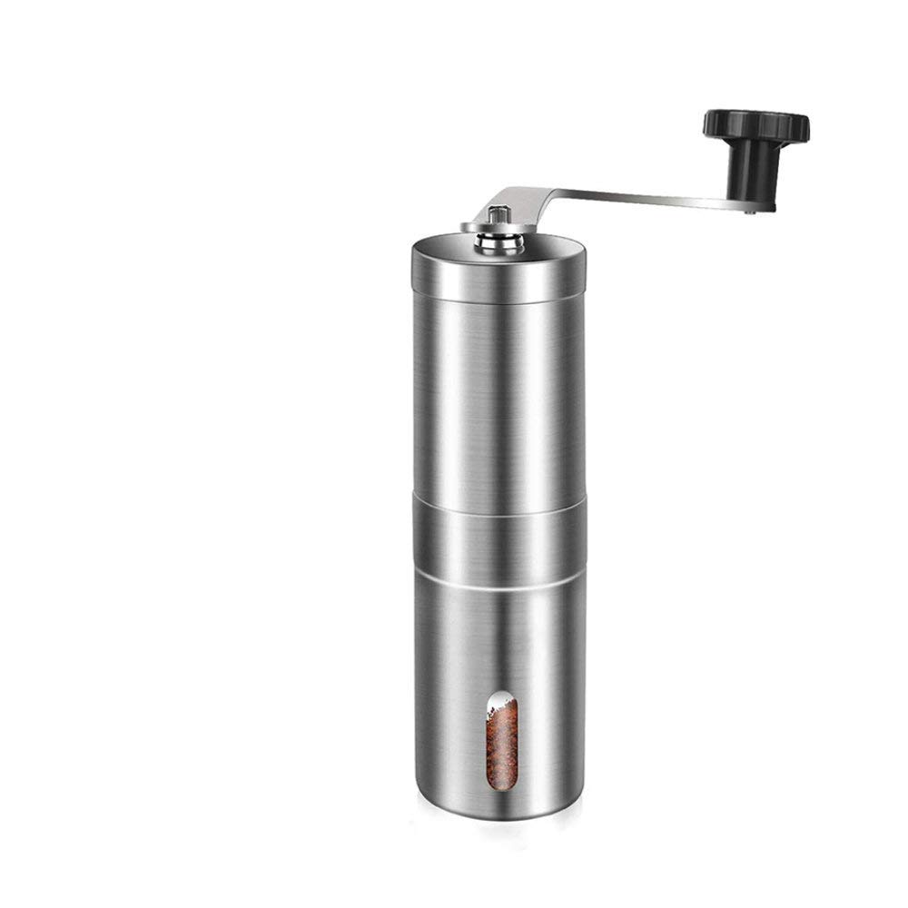 Premium Stainless Steel Manual Coffee Grinder - Portable Hand Crank Coffee Bean Mill for Espresso, French Press & Travel - Perfect for Home, Office & Camping Use