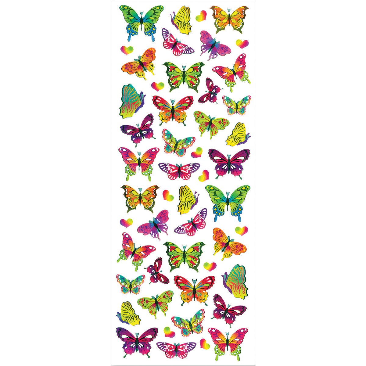 Multicolor Butterfly Blend Craft Foil Stickers for Scrapbooking & DIY Projects - SS549A by Multicraft Imports | Perfect for Journals, Cards, and Home Decor