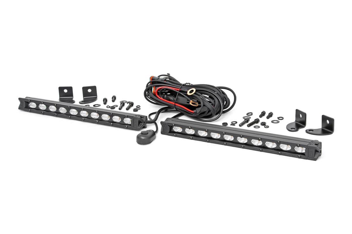 10 Inch Black Series LED Light Bar - Slim Line Design, Pair (70410ABL) - Perfect for Off-Road Trucks, ATVs, and Marine Applications