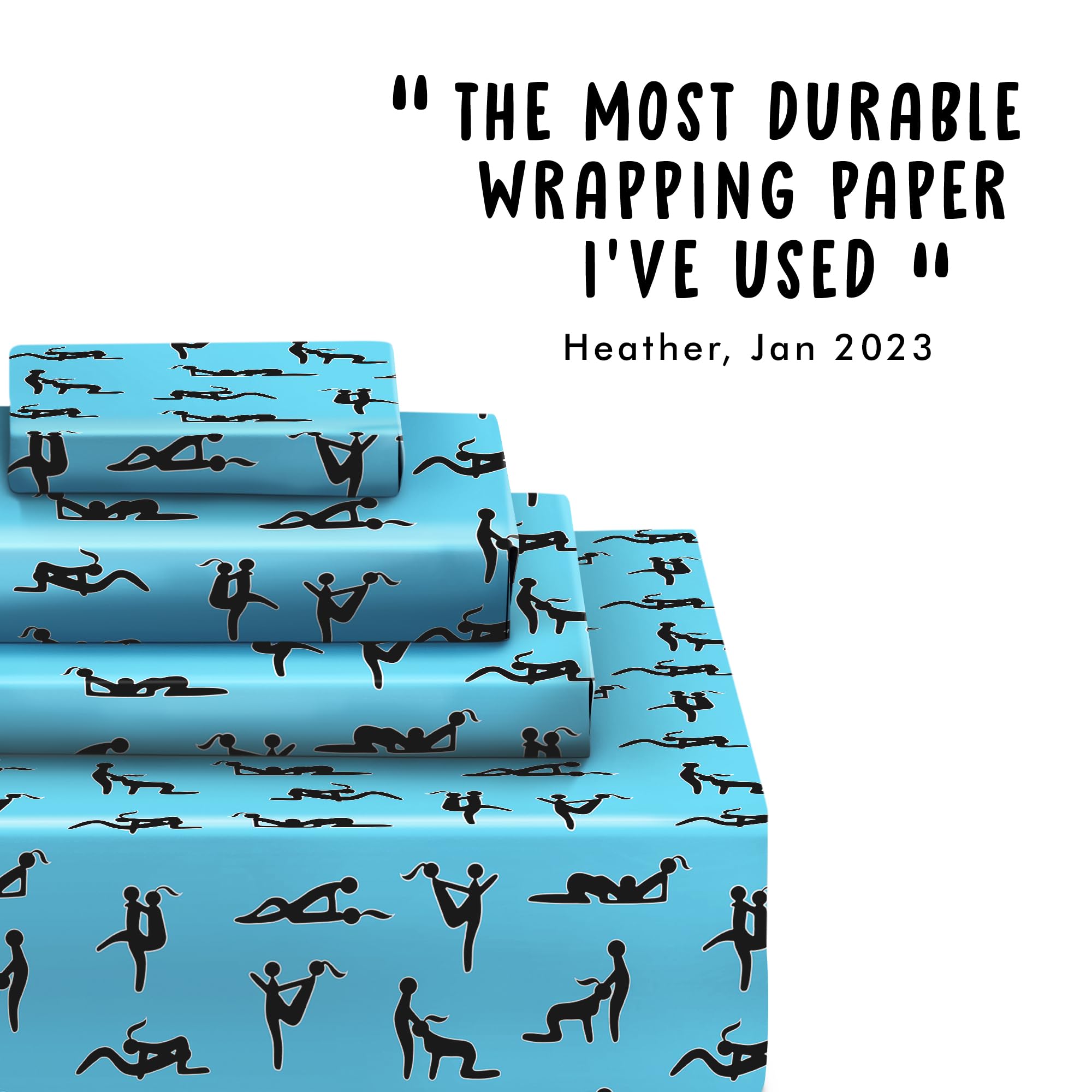 Funny Rude Anniversary Gift Wrap Paper - Bridal Shower, Christmas & Valentine's Day Wrapping Sheets with Stickers - Perfect for Bachelorette Parties, Gag Gifts & Holiday Present Wrapping