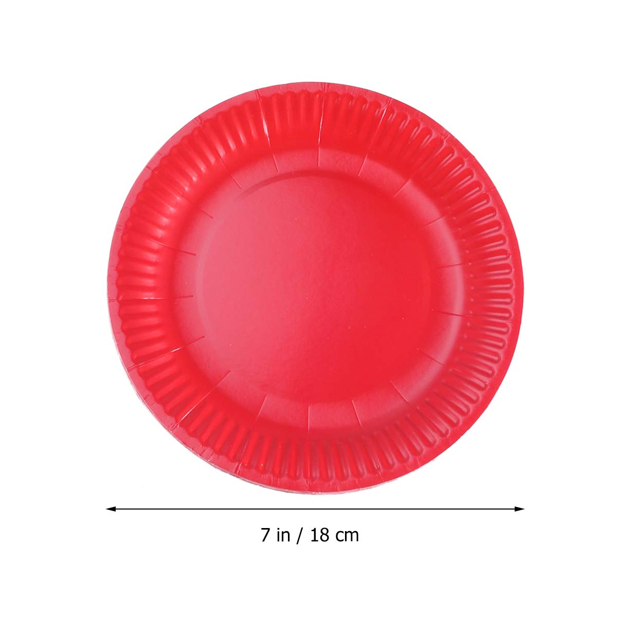 50 Pcs 7 Inch Disposable Paper Plates - Colorful Round Dinner Plates for Birthday Parties, Picnics & Family Gatherings - Eco-Friendly Party Supplies by Toyvian