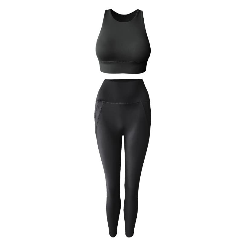 2-Piece Seamless Workout Set - Yoga Bra & High-Waisted Leggings for Women | Gym, Running & Fitness Activewear | Perfect for Yoga, Pilates & Cardio Workouts