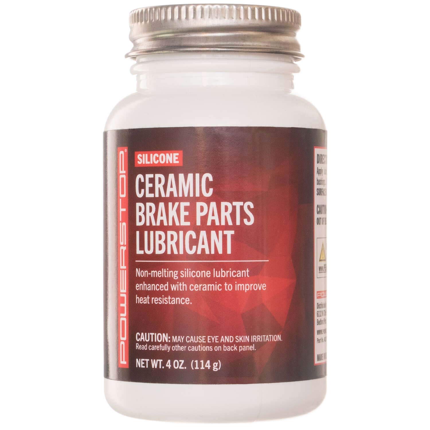 Power Stop POWERSTOP Silicone & Ceramic Brake Lubricant - High-Temp Gray Brake Grease for Cars, Trucks & Motorcycles - Perfect for Caliper Pins, Shims & Brake Pad Backing