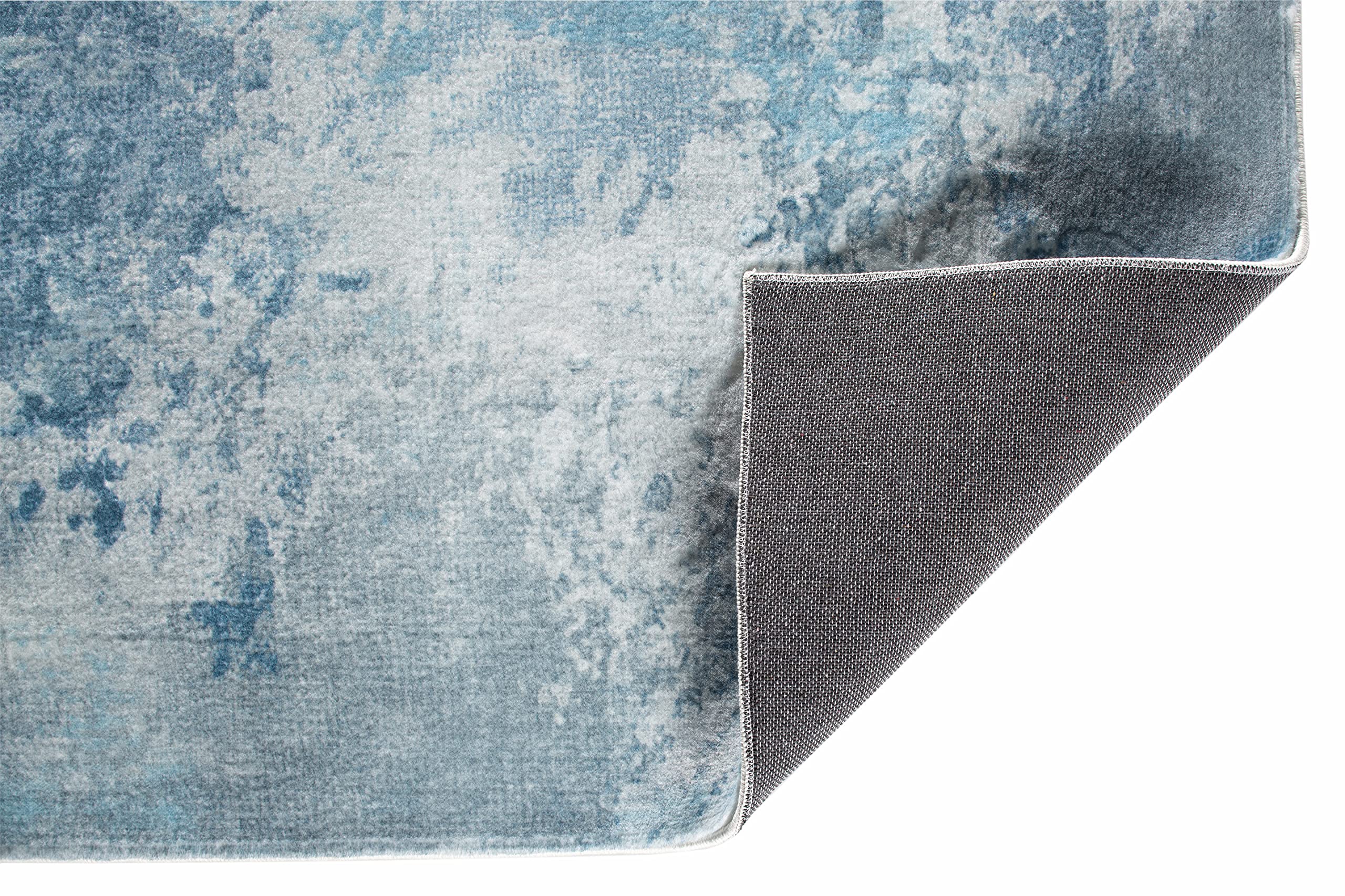 KAS Rugs Roxy Blue/Nebula Abstract Plush Area Rug 5' x 7'6 - Soft Modern Boho Rug for Living Room, Bedroom & Nursery (ROX28035X7) | Perfect for Home Decor, Cozy Spaces & Interior Design