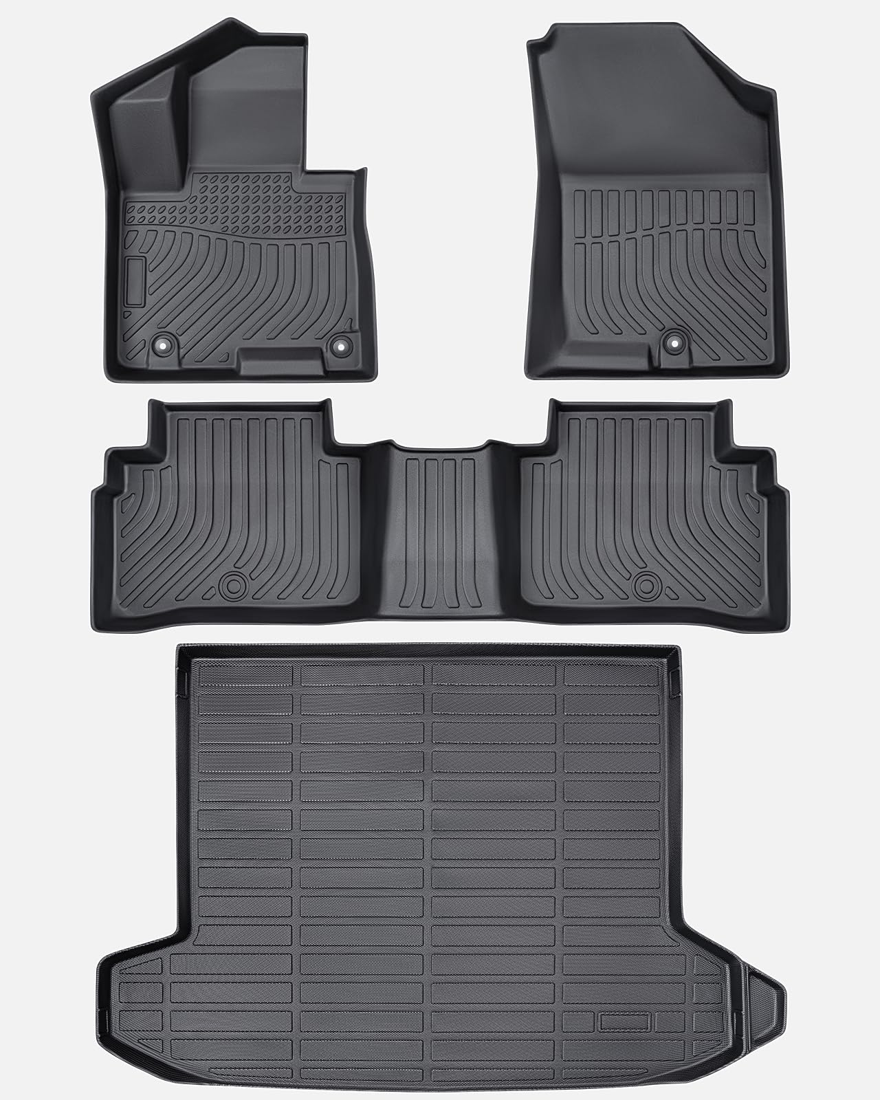 DiffCar® All-Weather TPE Floor Mats & Cargo Liner for Hyundai Tucson 2022-2025 (Excluding PHEV & Hybrid Models) - Durable Car Accessories for SUV, Perfect for Road Trips, Camping and Daily Commute