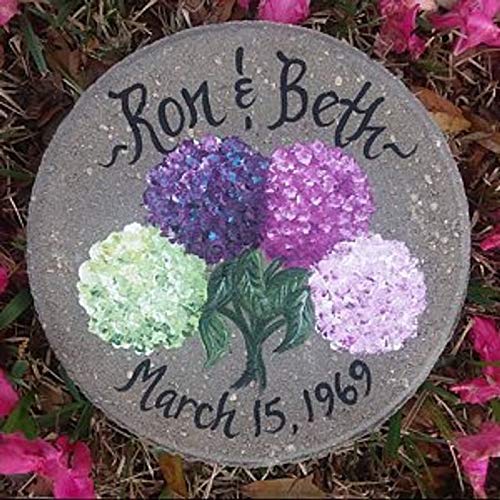 Personalized Wedding Gift - Engraved Garden Stone with Cone Flowers - Perfect for Anniversaries, Outdoor Decor & Special Occasions