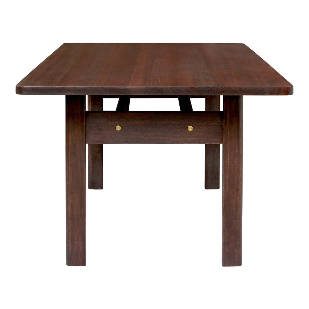 BM0698 Modern Scandinavian Dining Table - Solid Wood Kitchen Table for 6 - Perfect for Small Spaces, Breakfast Nook & Family Gatherings